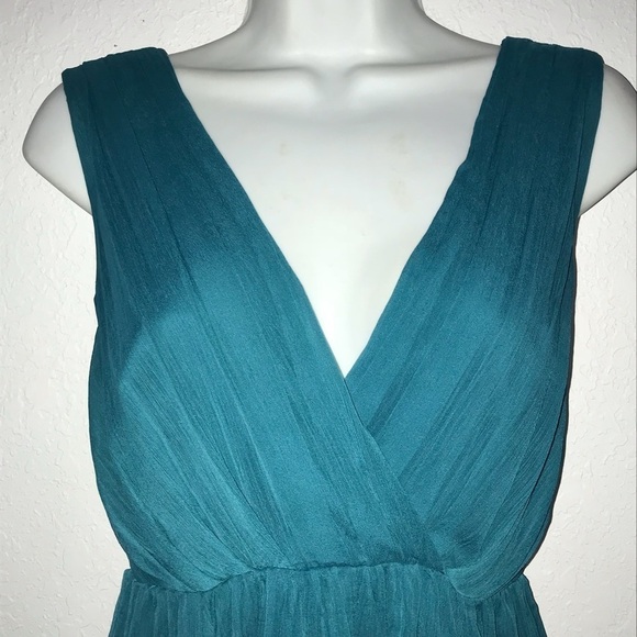 Love Fire Chiffon Teal Sleeveless Women’s Dress S Blue - Picture 2 of 8